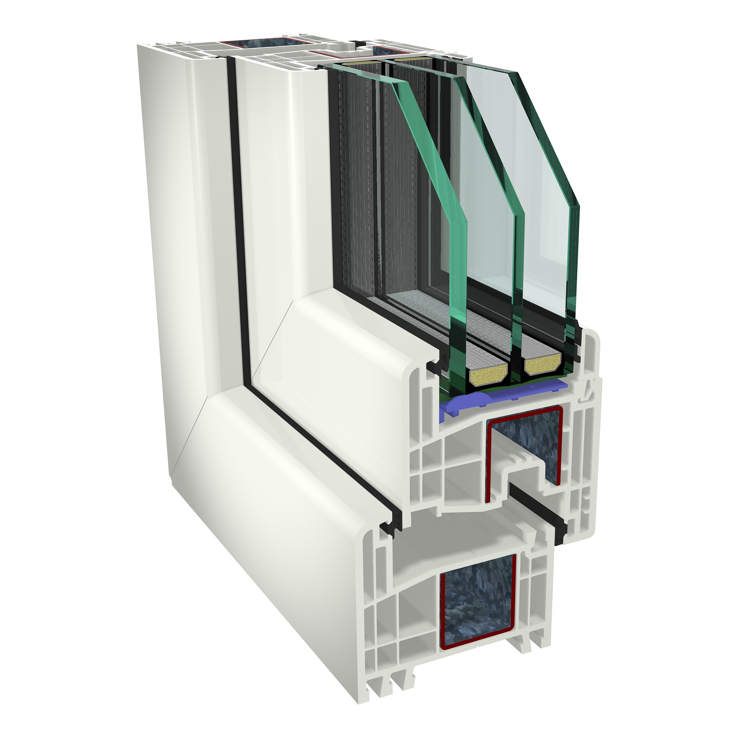 Plastové okno GEALAN S 8000 IQ - trojsklo